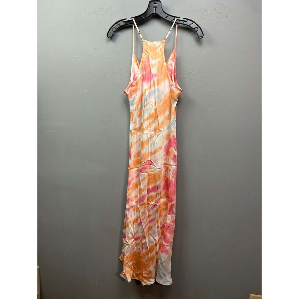 YFB Young Fabulous & Broke Dress Womens Small Pink Tie Dye Cowl Neck Slip‎ Boho